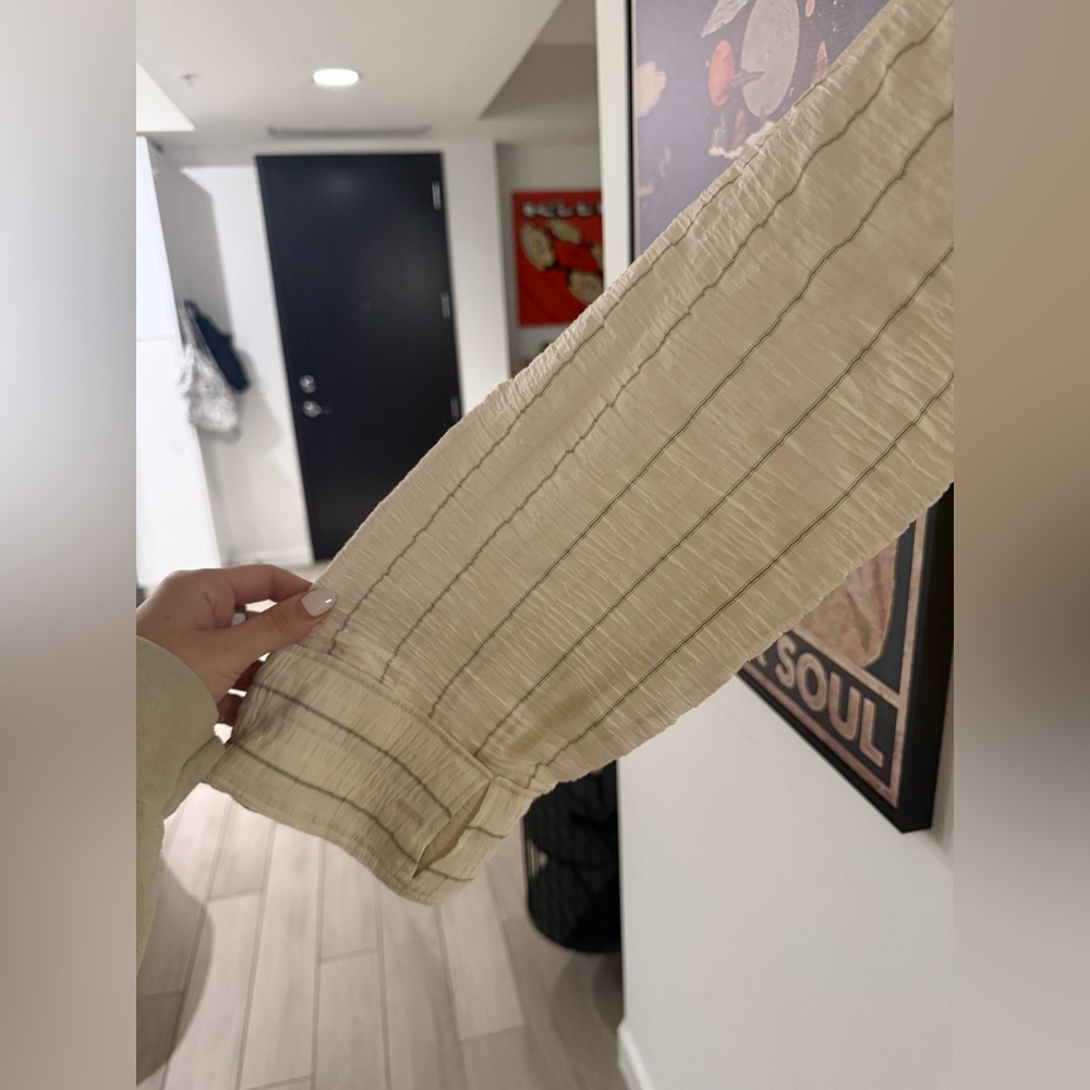 Zara Cream and Black Striped Shirt and short - Picture 9 of 16